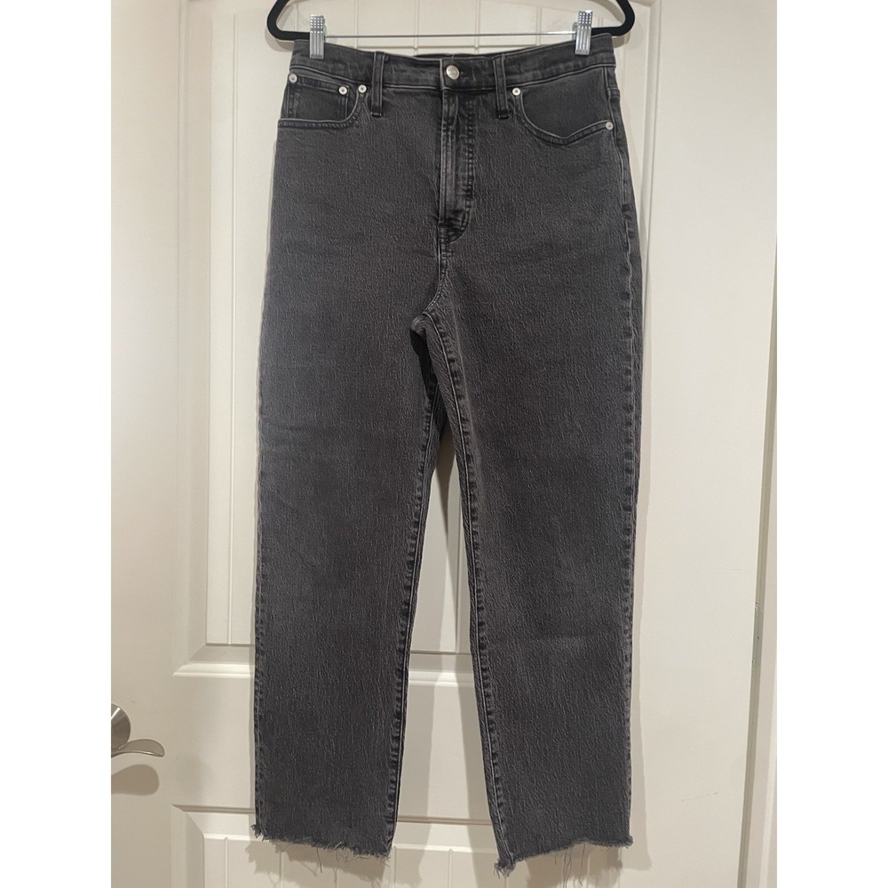 Madewell Perfect Vintage Straight Jeans Womens Size 29 Dark Wash‎ Denim Black